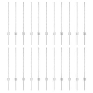 vidaXL Poteau de cl&ocirc;ture ench&acirc;ss&eacute; 22 pi&egrave;ces Argent&eacute; 120 cm