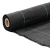 vidaXL Membrane anti-mauvaises herbes noir 2x25 m PP