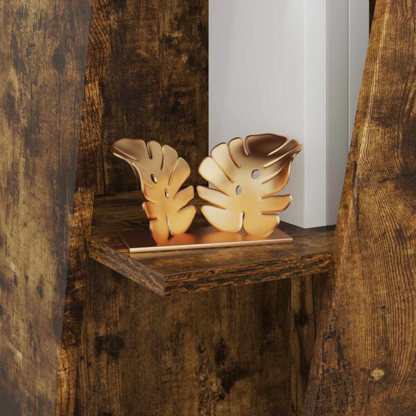 vidaXL &Eacute;tag&egrave;re lat&eacute;rale Ch&ecirc;ne fum&eacute; 33 x 32 x 70,5 cm Bois d'ing&eacute;nierie