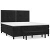 vidaXL Sommier &agrave; lattes de lit avec matelas Noir 180x200 cm Velours