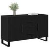 vidaXL Buffet Chêne noir 100 x 36 x 60 cm Bois d'ingénierie