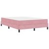 vidaXL Lit &agrave; ressorts avec matelas Rose 140 x 190 cm tissu