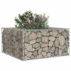 vidaXL Lit sur&eacute;lev&eacute; gabion Argent&eacute; 80 x 80 x 40 cm Acier galvanis&eacute;