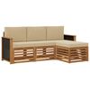 vidaXL Ensemble de canap&eacute;s d'ext&eacute;rieur 4 pc Naturel et Beige