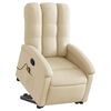 vidaXL Fauteuil inclinable de massage Cr&egrave;me Tissu
