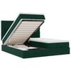 VidaXL Cadre de lit ottoman avec matelas vert fonc&eacute; 180x200cm velours