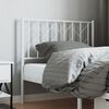 vidaXL T&ecirc;te de lit de remplacement m&eacute;tal blanc 90 cm