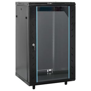 vidaXL Coffret de r&eacute;seau &agrave; pieds pivotants 18U 19" IP20 60x60x100 cm