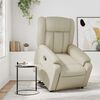 vidaXL Fauteuil inclinable Cr&egrave;me Similicuir