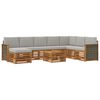 vidaXL Ensemble de canap&eacute;s d'ext&eacute;rieur 7 pcs Naturel et gris clair