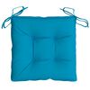 vidaXL Coussins de chaise lot de 4 bleu clair 50x50x7 cm tissu oxford