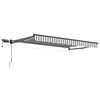 vidaXL Store r&eacute;tractable manuel avec LEDs Gris clair et blanc