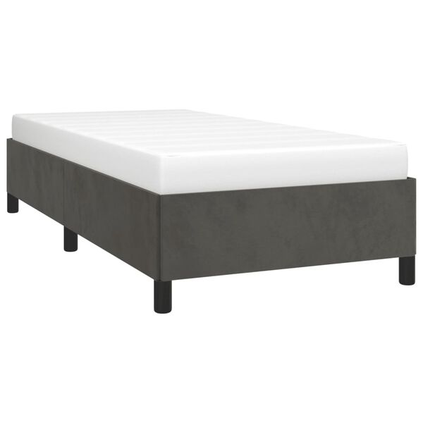 vidaXL Cadre de lit sans matelas gris fonc&eacute; 100x200 cm velours