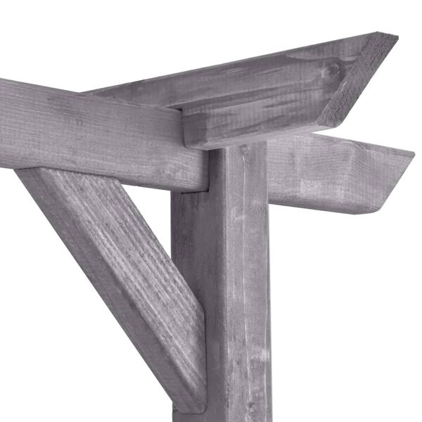vidaXL Pergola de jardin Gris 200x40x205 cm Bois de pin impr&eacute;gn&eacute;