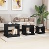vidaXL Table basse 3 pcs Ch&ecirc;ne noir Bois d'ing&eacute;nierie