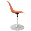 vidaXL Chaises pivotantes &agrave; manger lot de 6 orange PP