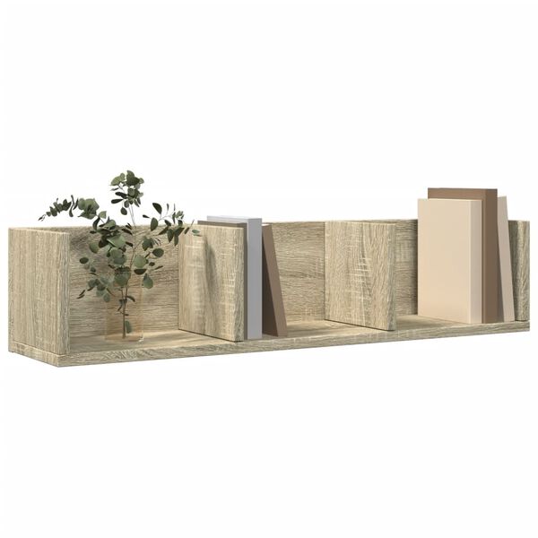 vidaXL Armoires murales 2pcs ch&ecirc;ne sonoma 75x18x16,5cm bois ing&eacute;nierie