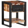 vidaXL Table de chevet multicolore 35x34x45cm bois massif r&eacute;cup&eacute;ration