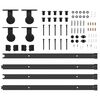 vidaXL Kit de quincaillerie de porte coulissante 305 cm acier noir
