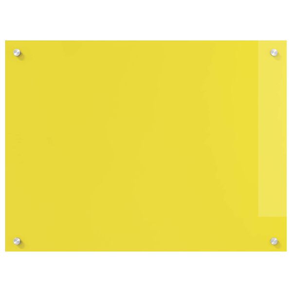 vidaXL Protection de cuisine Jaune 80 x 60 x 0,6 cm verre trempé