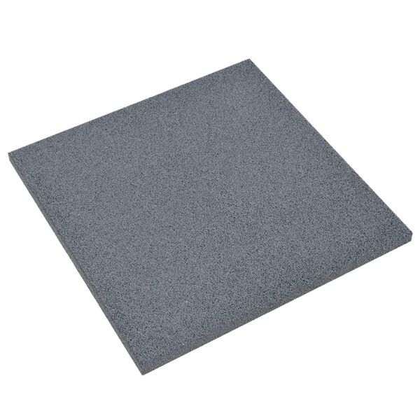 vidaXL Carreaux de protection antichoc 12pcs Caoutchouc 50x50x3cm Gris