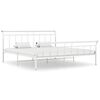vidaXL Cadre de lit sans matelas blanc m&eacute;tal 180x200 cm