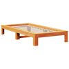 vidaXL Cadre de lit sans matelas cire marron 100x200cm bois pin massif