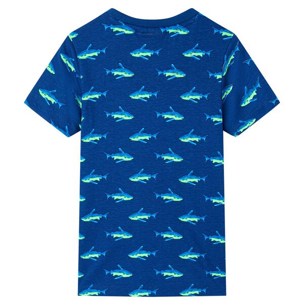 T-shirt pour enfants bleu fonc&eacute; 116
