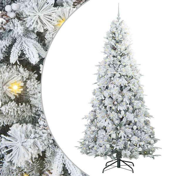 vidaXL Sapin de No&euml;l Artificiel &agrave; Branches Articul&eacute;es Blanc 240 cm
