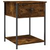 vidaXL Table de chevet ch&ecirc;ne fum&eacute; 44x45x58 cm bois d'ing&eacute;nierie