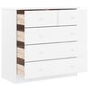 vidaXL Commode ALTA blanc 77x35x73 cm bois massif de pin