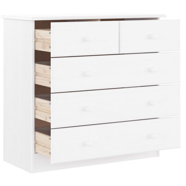 vidaXL Commode ALTA blanc 77x35x73 cm bois massif de pin