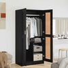 vidaXL Armoire Ch&ecirc;ne noir 82,5 x 51,5 x 180 cm Bois d'ing&eacute;nierie