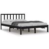 vidaXL Cadre de lit sans matelas noir bois massif de pin 140x200 cm