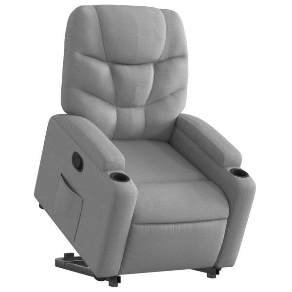 vidaXL Fauteuil inclinable Gris clair Tissu