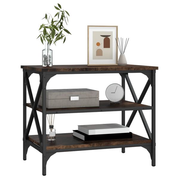 vidaXL Meuble TV Ch&ecirc;ne fum&eacute; 60x40x50 cm Bois d'ing&eacute;nierie