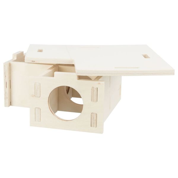 TRIXIE Maison pour rongeurs &agrave; 3 chambres 25x10x25 cm Bois