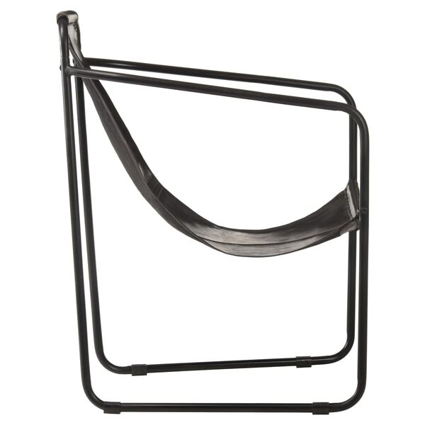 vidaXL Fauteuil de relaxation noir cuir v&eacute;ritable