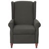 vidaXL Fauteuil inclinable de massage Gris fonc&eacute; Tissu