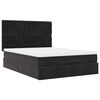 vidaXL Cadre de lit ottoman avec matelas noir 140x190 cm velours
