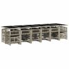 vidaXL Ensemble &agrave; manger de jardin et coussins 17 pcs gris clair rotin