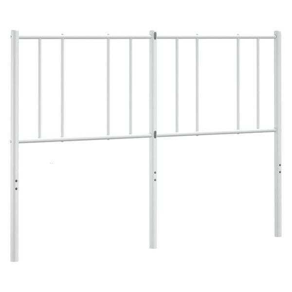 vidaXL T&ecirc;te de lit de remplacement m&eacute;tal blanc 135 cm