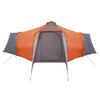 vidaXL Tente Tipi avec toit Gris et orange 492 x 492 x 275 cm tissu