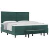 vidaXL Lit &agrave; ressorts avec matelas Vert fonc&eacute; 200 x 200 cm Velours