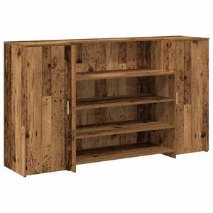 vidaXL Bureau de r&eacute;ception vieux bois 180x50x103,5cm bois d'ing&eacute;nierie