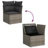 vidaXL Salon de jardin avec coussins 9 pcs gris r&eacute;sine tress&eacute;e acacia