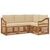 vidaXL Ensembles de canap&eacute;s avec coussin 4 pcs Naturel et Beige