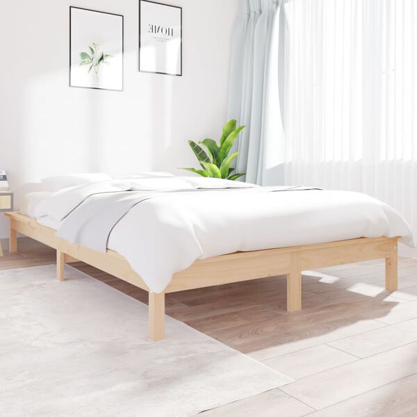 vidaXL Cadre de lit sans matelas bois massif
