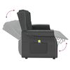 vidaXL Fauteuil de massage inclinable 3places noir brillant similicuir