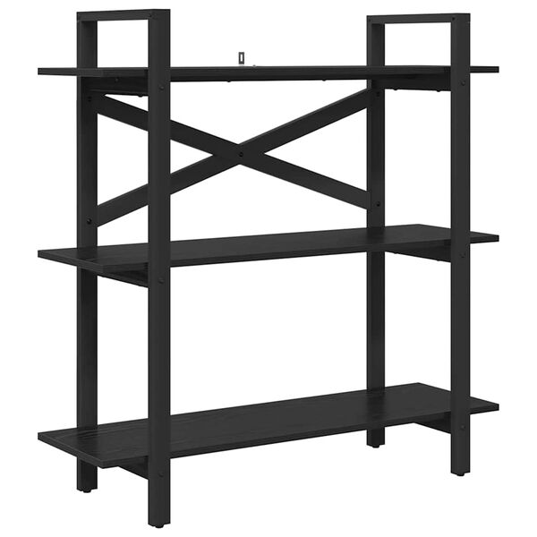vidaXL &Eacute;tag&egrave;re Ch&ecirc;ne noir 100 x 33,5 x 102 cm Bois d'ing&eacute;nierie